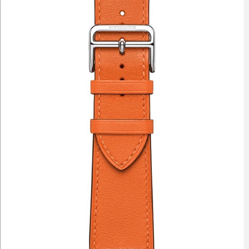 Apple Watch Hermès Orange Swift Leather Attelaage
